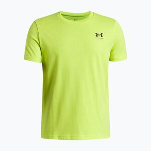 Gyermek póló Under Armour Sportstyle Left Chest green citrine/black (Sportstyle Left Chest 1389962-394) kép