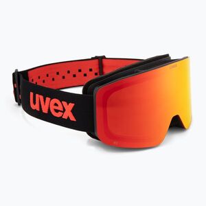 Gyerek síszemüveg UVEX Pwdr FM black matt/mirror red orange clear. Méret: OS kép