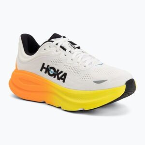 Férfi futócipők HOKA Bondi 9 white/neon tangerine (Bondi 9 1162011-WNG) kép