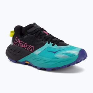 Női futócipők HOKA Speedgoat 7 black/electric aqua (Speedgoat 7 1171929-BCQ) kép