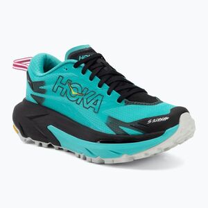 Női futócipők HOKA Mafate 5 black/electric aqua (Mafate 5 1168723-BCQ) kép