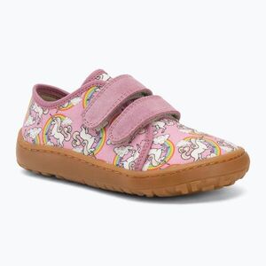 Gyerek barefoot cipők Froddo Canvas white/pink (Canvas G1700440-12) kép