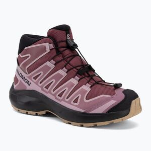 Gyermek kirándulócipők Salomon XA Pro Mid Waterproof nocturne/dusky orchid (XA PRO MID Waterproof L45408100) kép