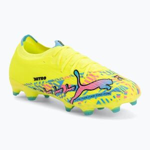 Focicipők PUMA Ultra Nitro 7 Match Advanced Level FG/AG puma white/blue glimmer/pink glimmer/yellow alert (Ultra Nitro 7 Match Advanced Level FG/AG 109240 01) kép