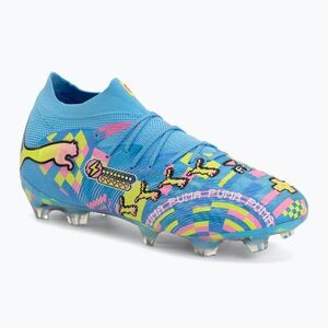 Focicipők PUMA Future 9 Ultimate Advanced Level FG puma white/blue glimmer/pink glimmer/yellow alert (Future 9 Ultimate Advanced Level FG 109206 01) kép