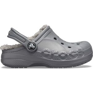 Crocs BAYA LINED CLOG K Gyerek papucs, szürke, méret 28/29 kép