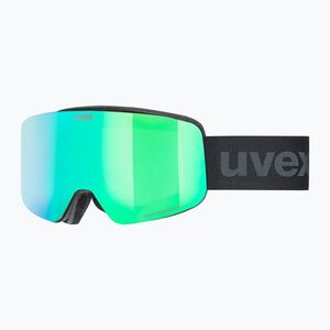 Gyerek síszemüveg UVEX Pwdr FM black matt/mirror green yellow clear (Pwdr FM 55/0/850/2030) kép