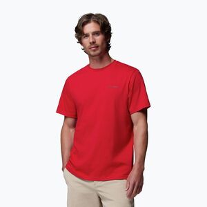 Férfi póló Columbia CSC Basic Logo Back Tee mountain red/linework c badge (CSC Basic Logo Back Tee 2155011613) kép
