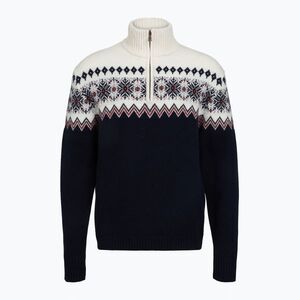 Férfi pulóver Woolcano SWT1091 Granatowy/Kremowy (SWT1091 WLC-B6AP103-NAV) kép