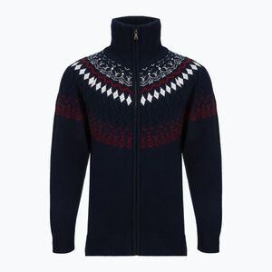 Férfi pulóver Woolcano SWT1093 Granatrowy/Kremowy (SWT1093 WLC-B6AP105-NAV) kép