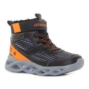 Fiú magas téli cipők SKECHERS Twisted Brights black orange kép