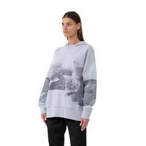 Női túrázó kapucnis pulóver 4F WOMENS SWEATSHIRT BLD013-34S-LIGHT BLUE kép