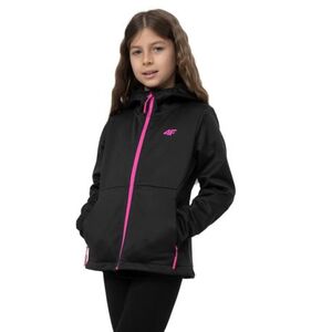 Lány túrázó Softshell dzseki 4F JUNIOR SOFTSHELL JACKET F042-20S-DEEP BLACK kép