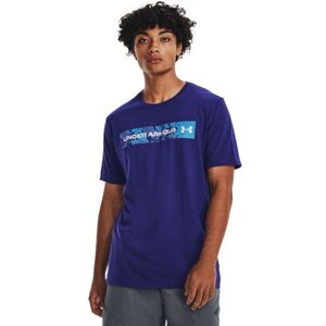 Férfi rövid ujjú póló UNDER ARMOUR UA CAMO CHEST STRIPE SS-BLU kép