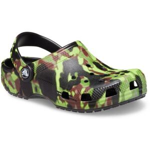 Fiú kroksik (szabadidőcipő) CROCS Classic Spray Camo Clog K black kép