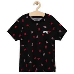 Lány póló rövid ujjú VANS VALENTINES PRINT BOXY-BLACK kép