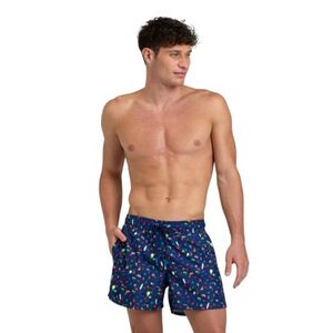 Férfi fürdőnadrág ARENA MENS BEACH SHORT ALLOVER-750-navy multi kép
