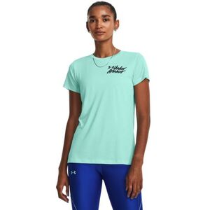 Női rövid ujjú edzőpóló UNDER ARMOUR Tech Twist Graphic SS-BLU kép