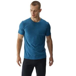 Férfi rövid ujjú edzőpóló 4F TSHIRT FNK-WAW24TFTSM1003-46M-TEAL MELANGE kép