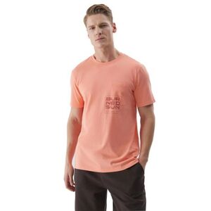 Férfi rövid ujjú póló 4F TSHIRT-WSS24TTSHM1284-64S-SALMON CORAL kép