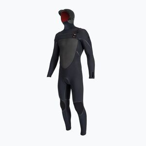 Férfi O'Neill Psycho Tech 6/4+ Chest Zip w/Hood A00 úszó búvárruha fekete 5545 (Psycho Tech 6/4+ Chest Zip with Hood 5545-A00) kép