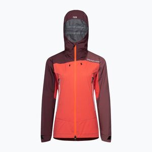 Női ORTOVOX Westalpen 3L Világos narancssárga és bordó színű esőkabát 7021200018 (Westalpen 3L Light 7021200018) kép