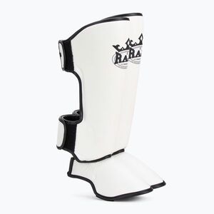 RAJA BOXING Könnyűsúlyú sípcsontvédők Valódi bőr fehér sípcsont és lábfejvédők (Lightweight Shin Guards Genuine Leather RSG-GL-WH) kép
