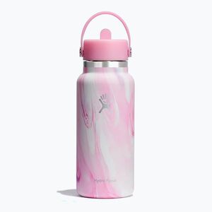 Hydro Flask Wide Flex Straw Cap Jelly 945 ml-es rózsaszínű, pörgős termikus palack (Wide Flex Straw Cap Jelly LE-S25W32-A) kép