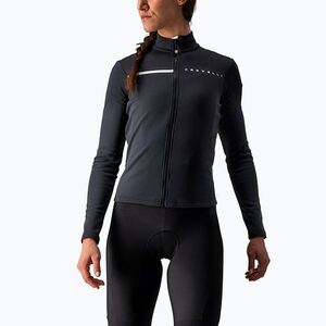 Női kerékpáros pulóver Castelli Sinergia 2 Jersey FZ W könnyű fekete/fehér (Sinergia 2 Jersey Fz W 4521531_085) kép