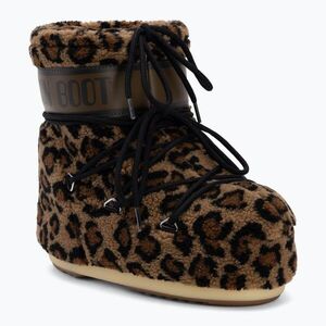 Női hótaposó Moon Boot Icon Low Fleece Leopard cognac/cocoa (Icon Low Fleece Leopard 80D1409960-MM21) kép