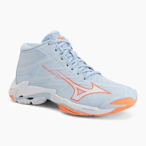 Női röplabda cipő Mizuno Wave Lightning Elite Mid blue finch/whitelava orange (Wave Lightning Elite Mid V1GC260584) kép