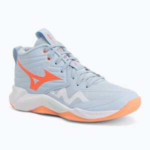 Női röplabda cipő Mizuno Wave Momentum Pro Mid blue finch/lava orange/flamingo coral (Wave Momentum Pro Mid V1GC254584) kép