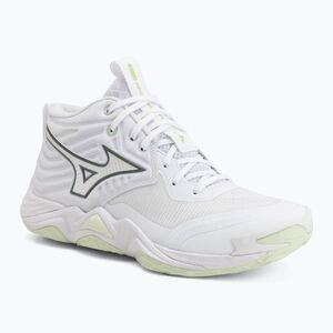 Női röplabda cipő Mizuno Wave Momentum Elite Mid white/balsam green/ambrosia (Wave Momentum Elite Mid V1GC251785) kép