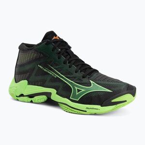 Röplabda cipő Mizuno Wave Lightning Elite Mid black/glowing apple/mandarin orange (Wave Lightning Elite Mid V1GA260549) kép