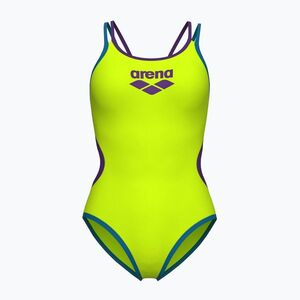 Női egyrészes fürdőruha arena One Double Cross Back One Piece artic lime/plum/blue cosmo (One Double Cross Back One Piece 004732/669) kép