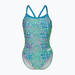 Női egyrészes fürdőruha arena Snake Skin Challenge blue cosmo multi/blue cosmo. Méret: 40 FR kép