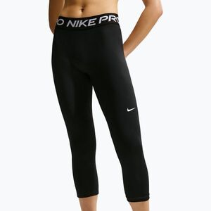 Női leggingsek Nike Pro Mid-Rise Crop black/white (Pro Mid-Rise Crop IQ0884-010) kép