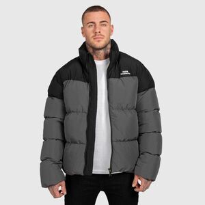 Férfi dzseki Iron Aesthetics Block Puffer, black/grey kép