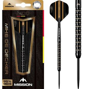 dart szett Mission steel Mike De Decker, fekete-arany PVD, 24gr, 95% kép