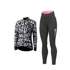 ALÉ Kerékpáros téli szett - RIDE + ESSENTIAL W - fekete/fehér kép