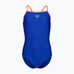 Gyerek egyrészes fürdőruha arena Light Drop Solid neon blue/team orange/team orange (Light Drop Solid 005919/833) kép