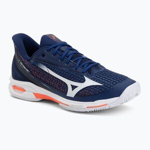 Férfi teniszcipő Mizuno Wave Exceed Tour 7 CC beacon blue/white/lava orange (Wave Exceed Tour 7 CC 61GC267514) kép