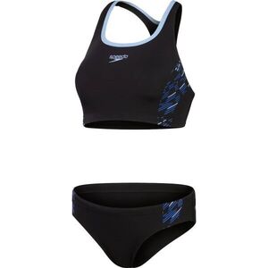 Speedo PLACEMENT 2 PIECE Kétrészes női fürdőruha, fekete, méret kép