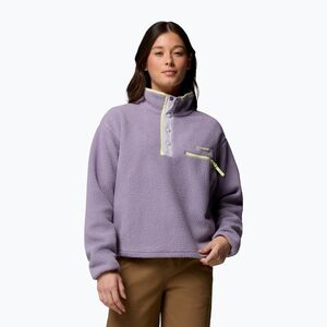 Női polár pulóver Columbia Helvetia II Cropped Half Snap Fleece shale purple/lavender haze/citron haz (Helvetia II Cropped Half Snap Fleece 2092231555) kép