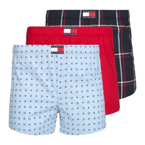 Férfi boxer nadrág Tommy Hilfiger Woven Boxer Print 3 pack rwb foulard/med red/rwb w chck (Woven Boxer Print UM0UM038980VR) kép