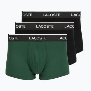 Férfi boxer nadrág Lacoste 5H1300 3 pack black/green (5H1300) kép