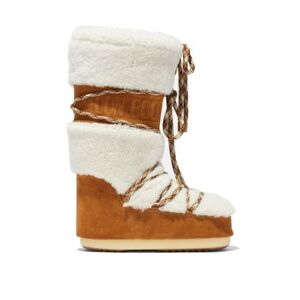 Női magas téli csizmák MOON BOOT MB ICON SHEARLING, MA03 WHISKY OFF WHITE kép