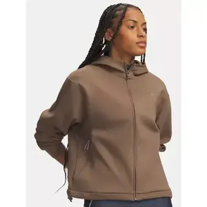 Under Armour UNSTOPPABLE FLEECE FZ JKT Női pulóver, barna, méret kép