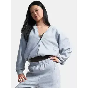 Under Armour UNSTOPPABLE FLEECE FZ JKT Női pulóver, szürke, méret kép