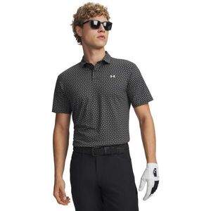 Under Armour T2G PRINTED POLO Férfi golfpóló, fekete, méret kép